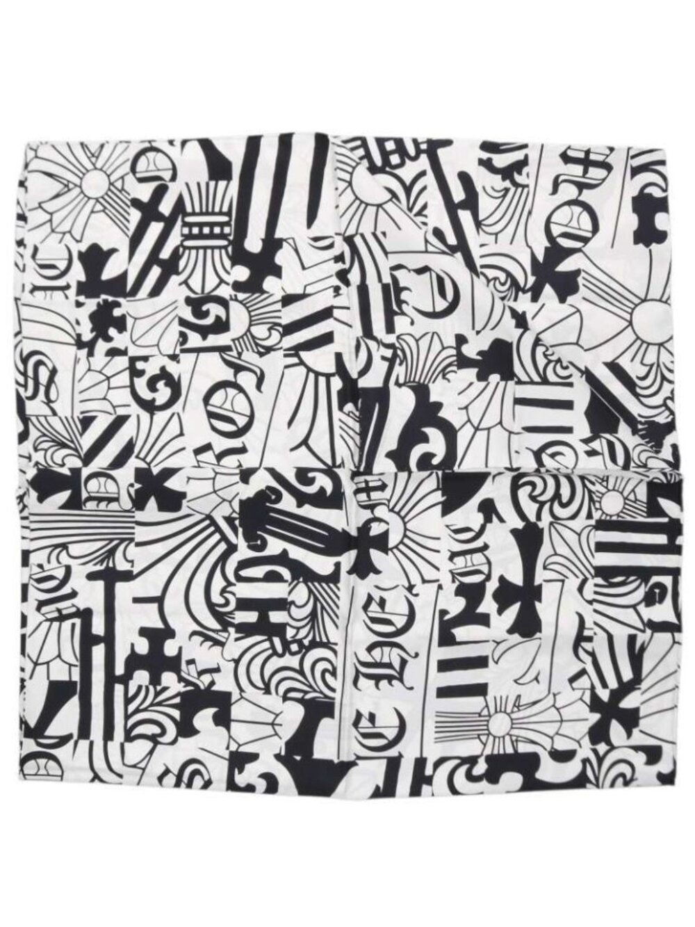Chrome Hearts Logo Print Silk Scarf